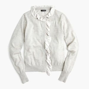 NWT Lightweight J. Crew Ruffle Cardigan